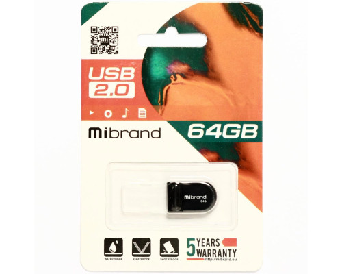 Flash Mibrand USB 2.0 Scorpio 64Gb Black