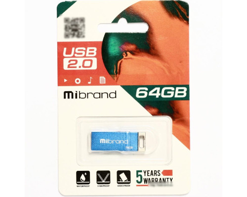 Flash Mibrand USB 2.0 Chameleon 64Gb Blue