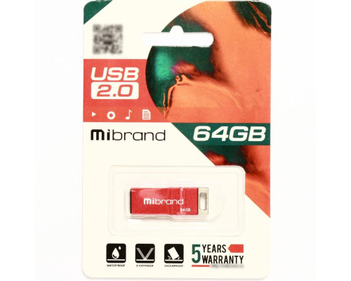 Flash Mibrand USB 2.0 Chameleon 64Gb Red