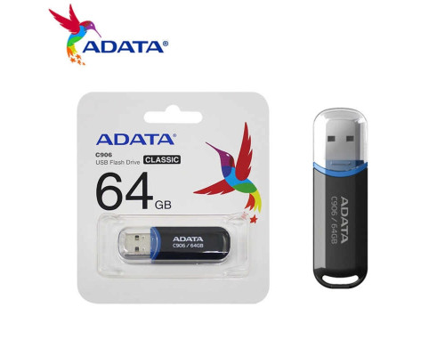 Flash A-DATA USB 2.0 C906 64Gb Black