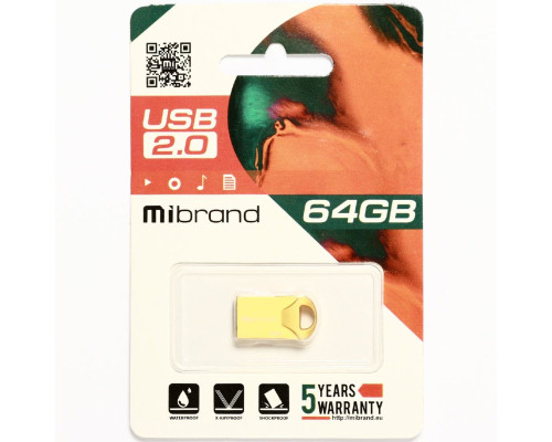 Flash Mibrand USB 2.0 Hawk 64Gb Gold