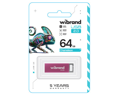 Flash Wibrand USB 2.0 Chameleon 64Gb Pink