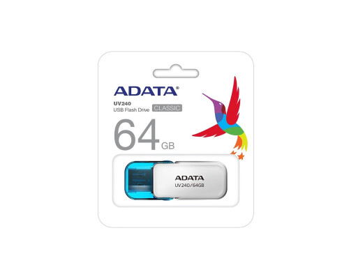 Flash A-DATA USB 2.0 AUV 240 64Gb White