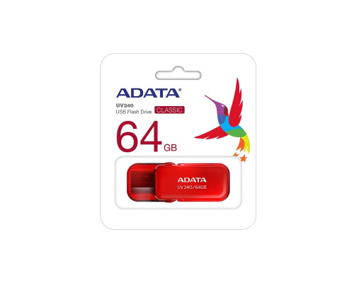 Flash A-DATA USB 2.0 AUV 240 64Gb Red