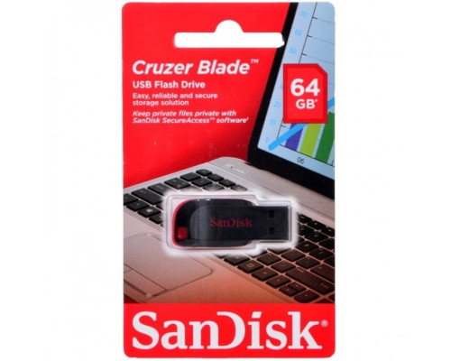 Flash SanDisk USB 2.0 Cruzer Blade 64Gb Black/Red