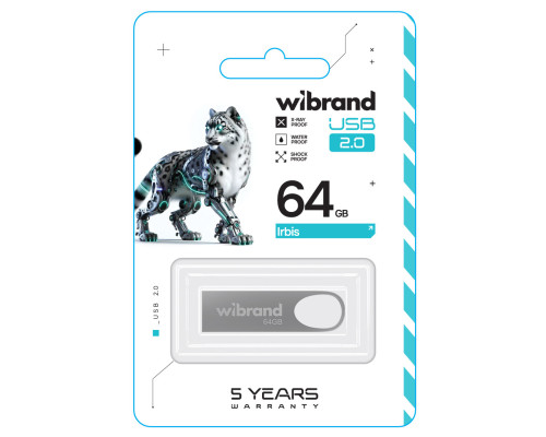 Flash Wibrand USB 2.0 Irbis 64Gb Silver