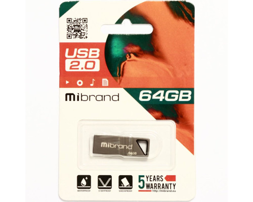 Flash Mibrand USB 2.0 Stingray 64Gb Grey