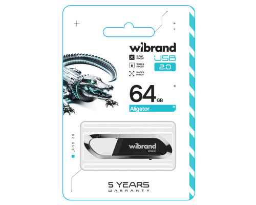 Flash Wibrand USB 2.0 Aligator 64Gb Black