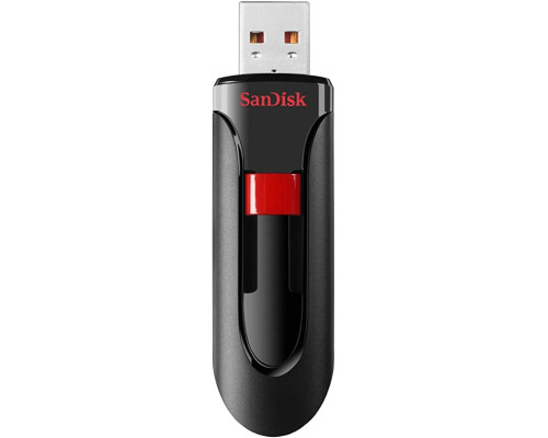 Flash SanDisk USB 2.0 Cruzer Glide 64Gb Black/Red