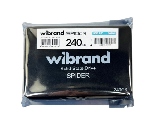 SSD Диск Wibrand Spider 240GB 2.5" 7mm SATAIII Bulk Колір Чорний 8590124392218 ma38386_3748123