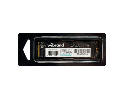 SSD M.2 Диск Wibrand Caiman 1TB NVMe 2280 PCIe 3.0 3D NAND Колір Чорний 8590124312094 ma38394_3748131