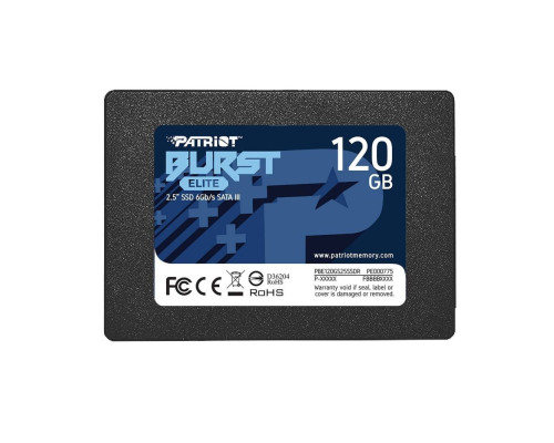 SSD Диск Patriot Burst Elite 120GB 2.5" 7mm SATAIII TLC 3D Колір Чорний 814914027738 ma33394_3161214