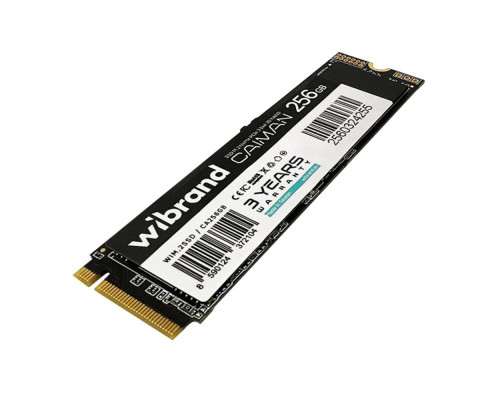 SSD M.2 Диск Wibrand Caiman 256GB NVMe 2280 PCIe 3.0 3D NAND Колір Чорний 8590124372104 ma38383_3748120