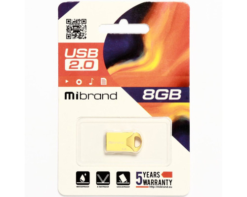 Flash Mibrand USB 2.0 Hawk 8Gb Gold