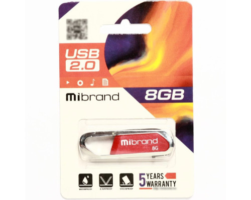 Flash Mibrand USB 2.0 Aligator 8Gb Dark Red