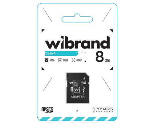 microSDHC Wibrand 8Gb class 4 (adapter SD)