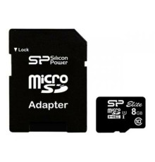 microSDHC (UHS-1) SiliconPower Elite 8Gb class 10 (adapter SD)