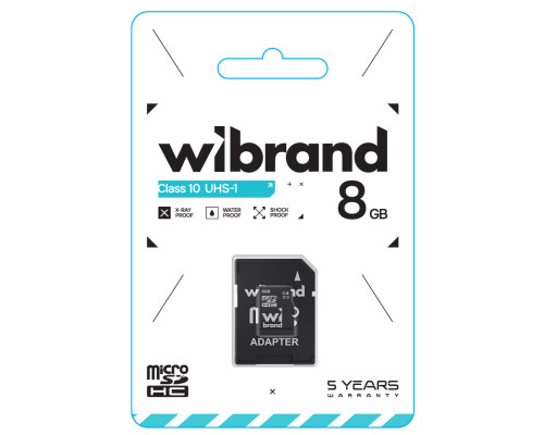 microSDHC Wibrand 8Gb class 10 (adapter SD)