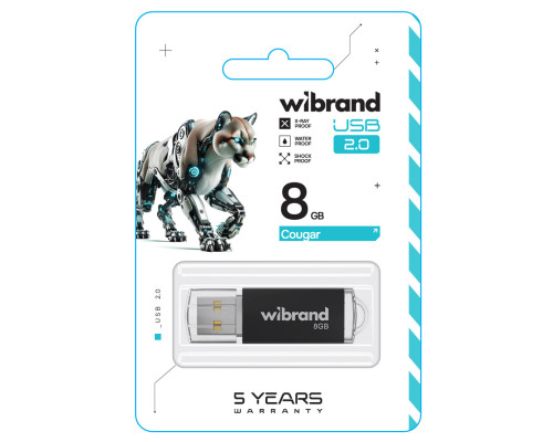 Flash Wibrand USB 2.0 Cougar 8Gb Black