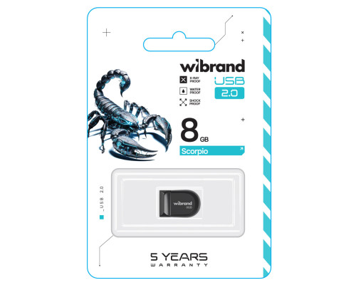 Flash Wibrand USB 2.0 Scorpio 8Gb Black