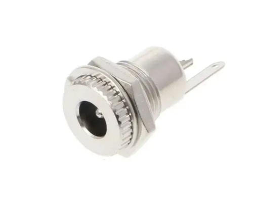 Гніздо живлення металеве 5.5x2.1 мм для монтажу на корпус, надійне підключення електроживлення для пристроїв