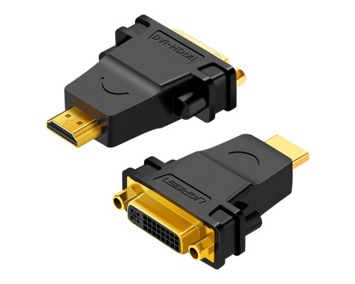 Адаптер UGREEN HDMI Male to DVI (24+5) Female Adapter (Black)(UGR-20123) (UGR-20123)