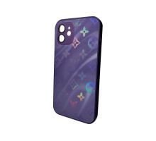 Чохол для смартфона AG Glass Gradient LV Frame for Apple iPhone 12 Deep Purple