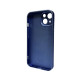 Чохол для смартфона AG Glass Matt Frame Color Logo for Apple iPhone 14 Navy Blue