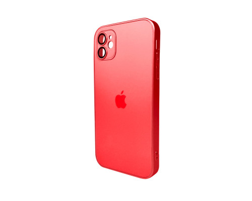 Чохол для смартфона AG Glass Matt Frame Color Logo for Apple iPhone 11 Coke Red