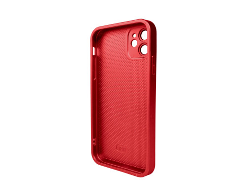 Чохол для смартфона AG Glass Matt Frame Color Logo for Apple iPhone 11 Coke Red