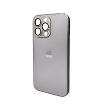 Чохол для смартфона AG Glass Matt Frame Color Logo for Apple iPhone 15 Pro Max Titanium Grey