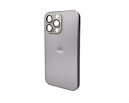 Чохол для смартфона AG Glass Matt Frame Color Logo for Apple iPhone 15 Pro Max Titanium Grey