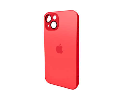 Чохол для смартфона AG Glass Matt Frame Color Logo for Apple iPhone 15 Coke Red