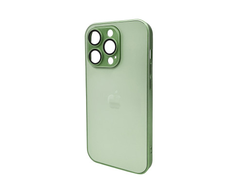 Чохол для смартфона AG Glass Matt Frame Color Logo for Apple iPhone 15 Pro Light Green