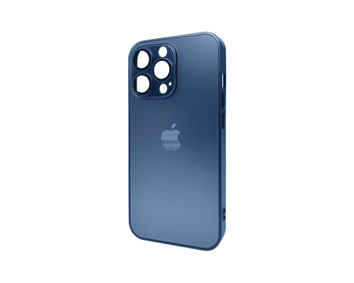 Чохол для смартфона AG Glass Matt Frame Color Logo for Apple iPhone 12 Pro Max Navy Blue