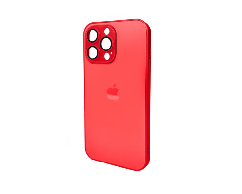 Чохол для смартфона AG Glass Matt Frame Color Logo for Apple iPhone 14 Pro Max Coke Red