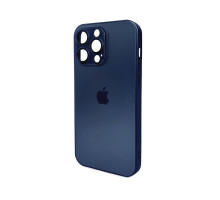 Чохол для смартфона AG Glass Matt Frame Color Logo for Apple iPhone 15 Pro Max Navy Blue