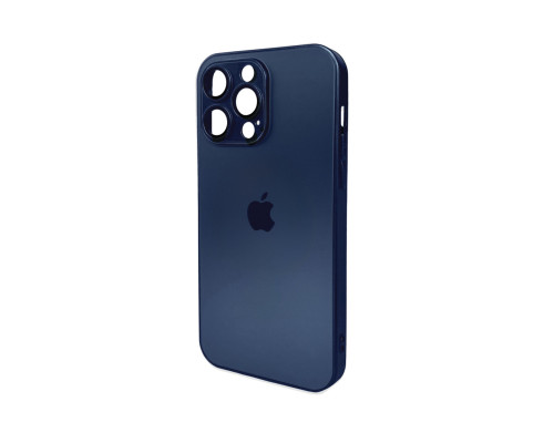 Чохол для смартфона AG Glass Matt Frame Color Logo for Apple iPhone 15 Pro Max Navy Blue