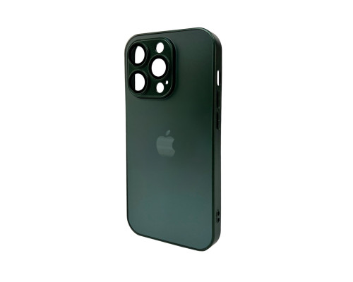 Чохол для смартфона AG Glass Matt Frame Color Logo for Apple iPhone 14 Pro Cangling Green