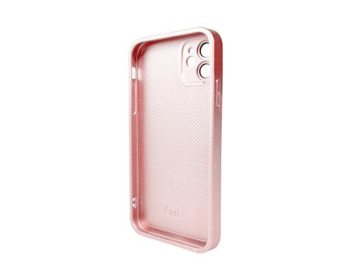 Чохол для смартфона AG Glass Matt Frame Color Logo for Apple iPhone 11 Chanel Pink