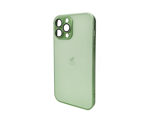 Чохол для смартфона AG Glass Matt Frame Color Logo for Apple iPhone 13 Pro Max Light Green