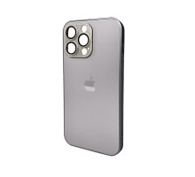 Чохол для смартфона AG Glass Matt Frame Color Logo for Apple iPhone 14 Pro Max Titanium Grey