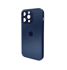 Чохол для смартфона AG Glass Matt Frame Color Logo for Apple iPhone 14 Pro Max Navy Blue