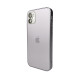 Чохол для смартфона AG Glass Matt Frame Color Logo for Apple iPhone 11 Titanium Grey