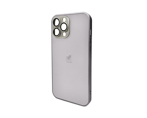 Чохол для смартфона AG Glass Matt Frame Color Logo for Apple iPhone 13 Pro Max Titanium Grey