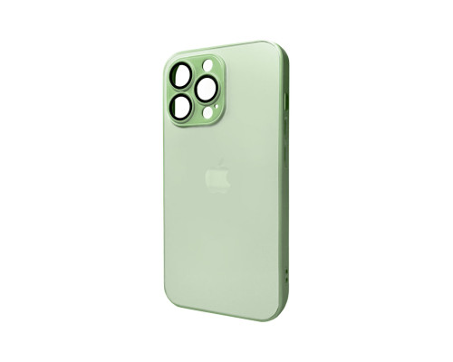 Чохол для смартфона AG Glass Matt Frame Color Logo for Apple iPhone 12 Pro Max Light Green