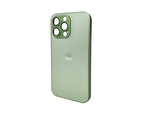 Чохол для смартфона AG Glass Matt Frame Color Logo for Apple iPhone 15 Pro Max Light Green