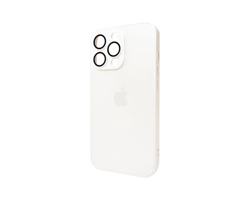 Чохол для смартфона AG Glass Matt Frame Color Logo for Apple iPhone 13 Pro Pearly White