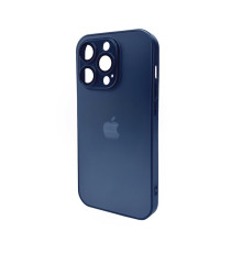 Чохол для смартфона AG Glass Matt Frame Color Logo for Apple iPhone 14 Pro Navy Blue