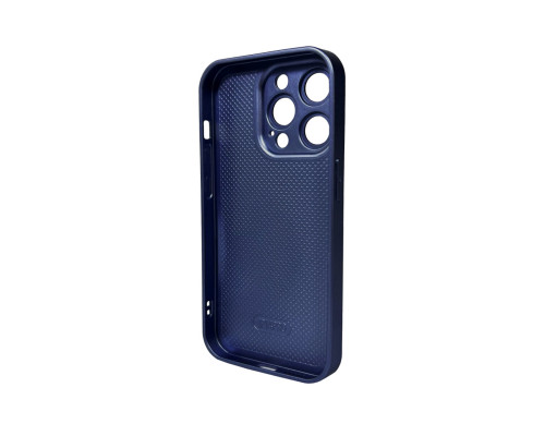 Чохол для смартфона AG Glass Matt Frame Color Logo for Apple iPhone 14 Pro Navy Blue